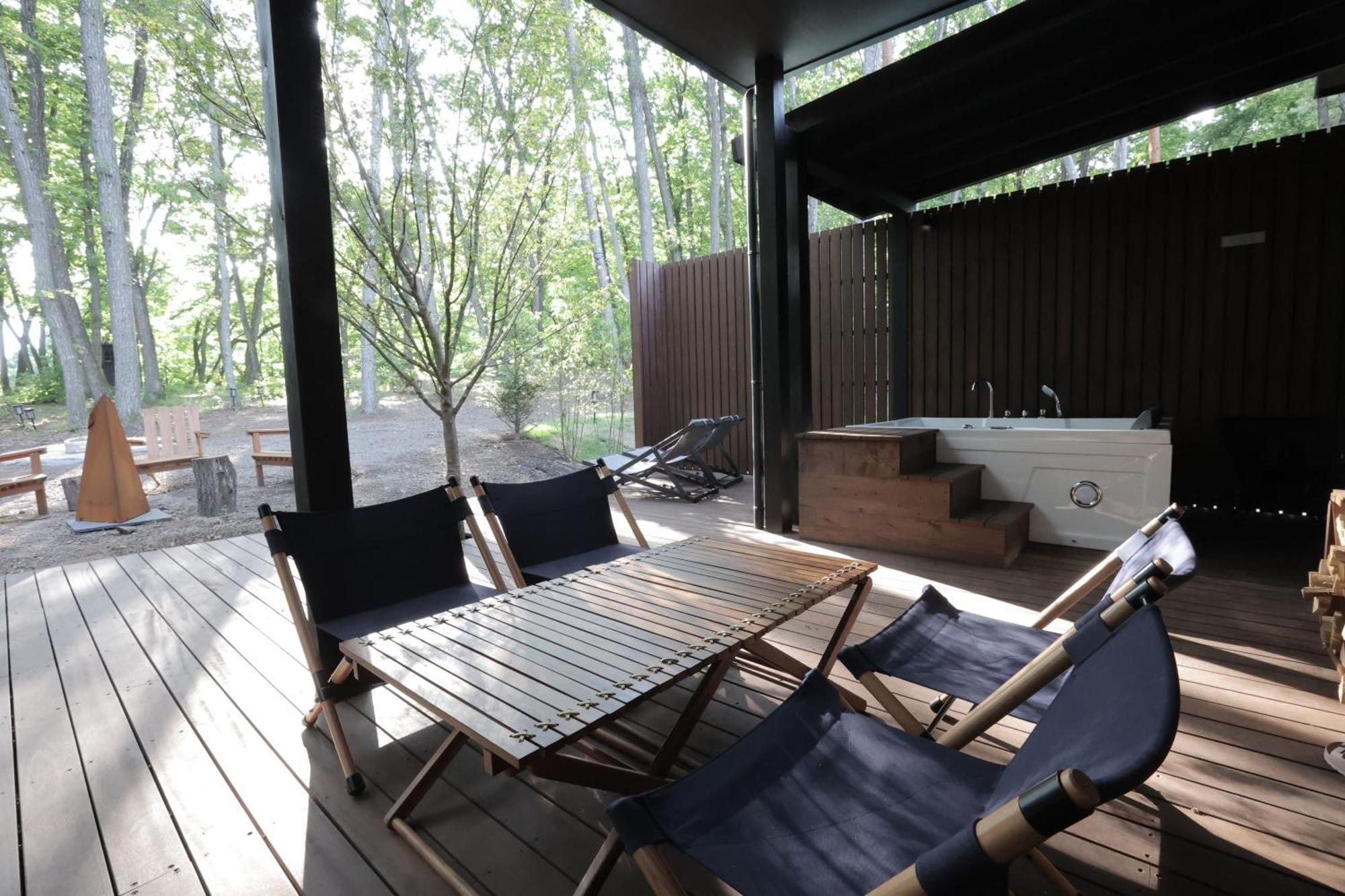 Sauna Forest Cabin 軽井沢 御代田　Mori-Asobi Oiwake Bagian luar foto