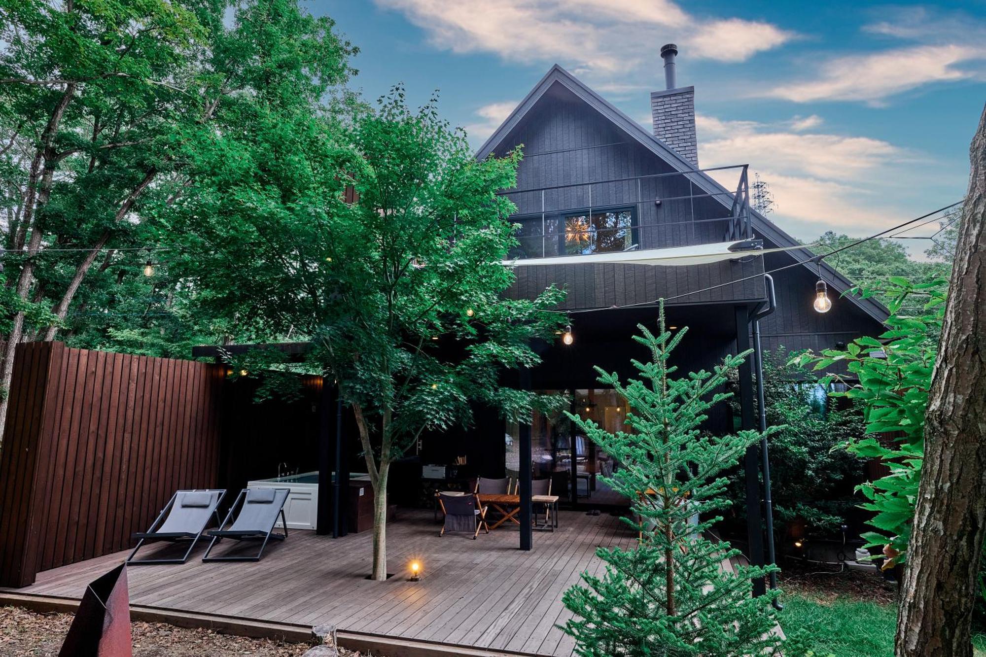 Sauna Forest Cabin 軽井沢 御代田　Mori-Asobi Oiwake Bagian luar foto